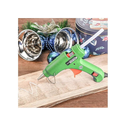 20W Trigger Hot Melt Glue Gun Electric Trigger Adhesive Hobby Craft Tool UK Plug Hot Glue Gun UK Plug Mini Heats Up Glue Gun for Crafts, Hobby, Home Repairs, Fabric, Wood, Glass, Card, ON-Off Switch for DIY Arts