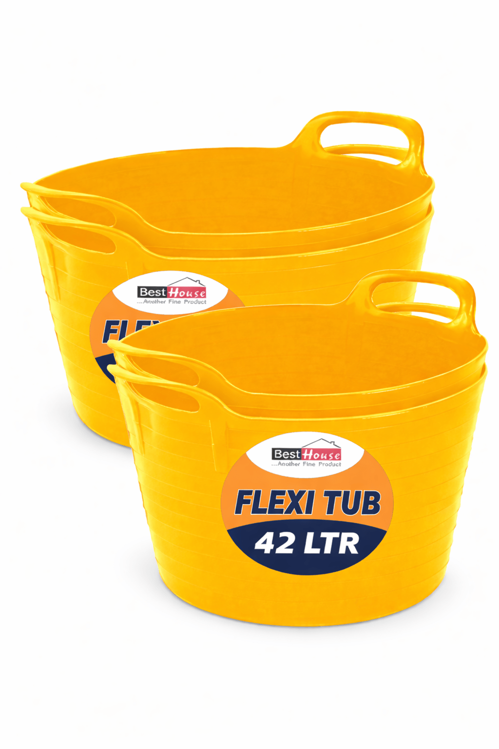 45L Heavy Duty Flexi Tub Bucket Large Garden Storage Carry Tub Multi Colour