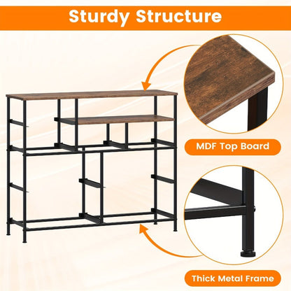 8 Drawer Chest of Drawers with Fabric Fronts & Wooden Top – Large Storage Dresser Organiser Unit for Bedroom & Living Room