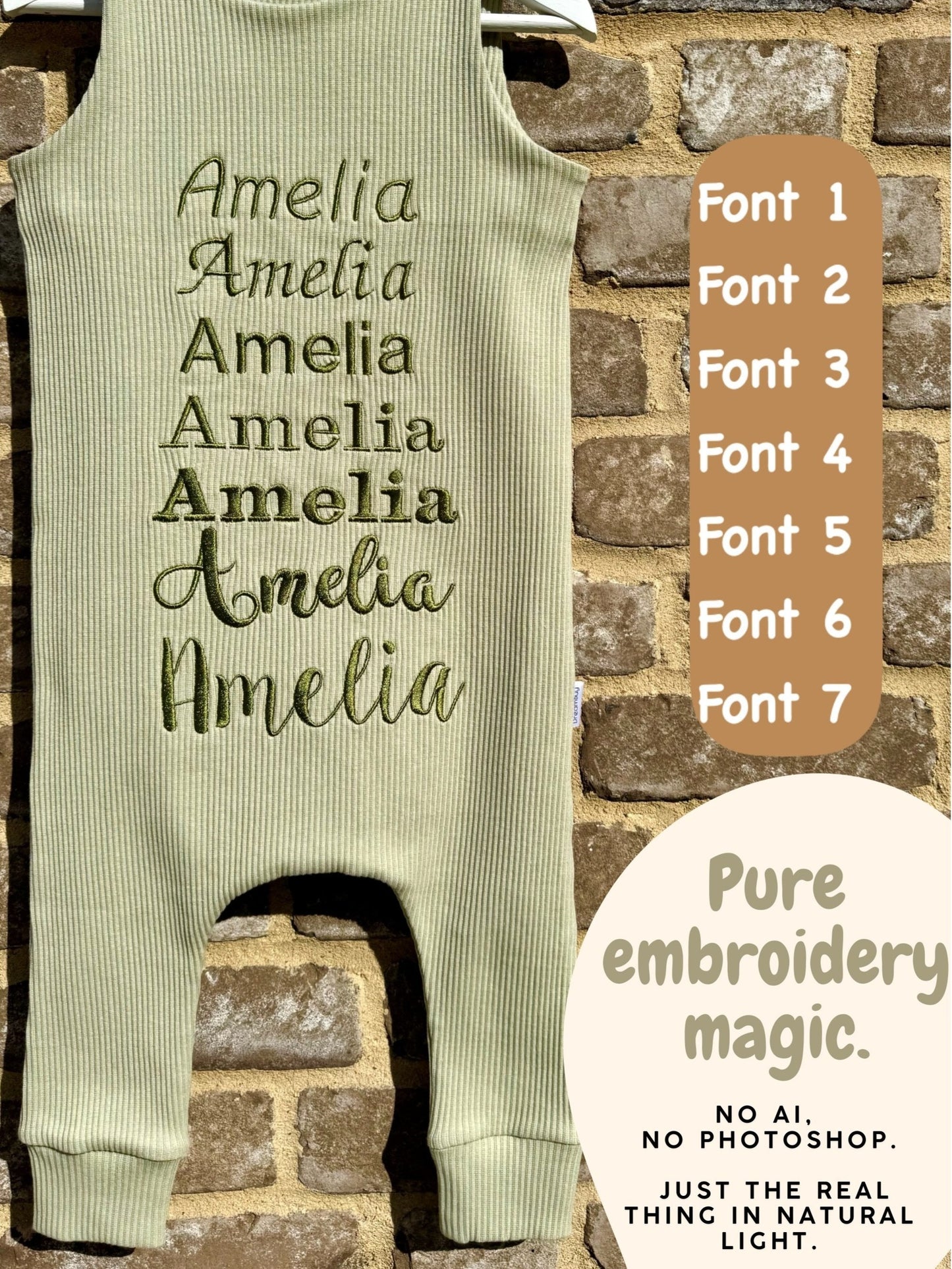 Soft Cotton Baby Dungarees, Personalised or Plain, Embroidered, 9 Colours, From Newborn to 3 Years - Ideal Baby Shower Gifts, Personalised Baby Gifts, Baby Clothes, New Baby Gifts