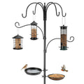 black six-hook garden bird feeding station