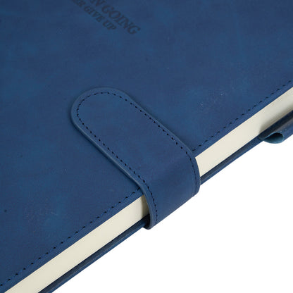 A4 Magnetic Snap Notebook - 400 Page Thick Lined Notepad, Soft Leather Cover - Durable Business & Office Diary for Work Meetings & Professional Recording