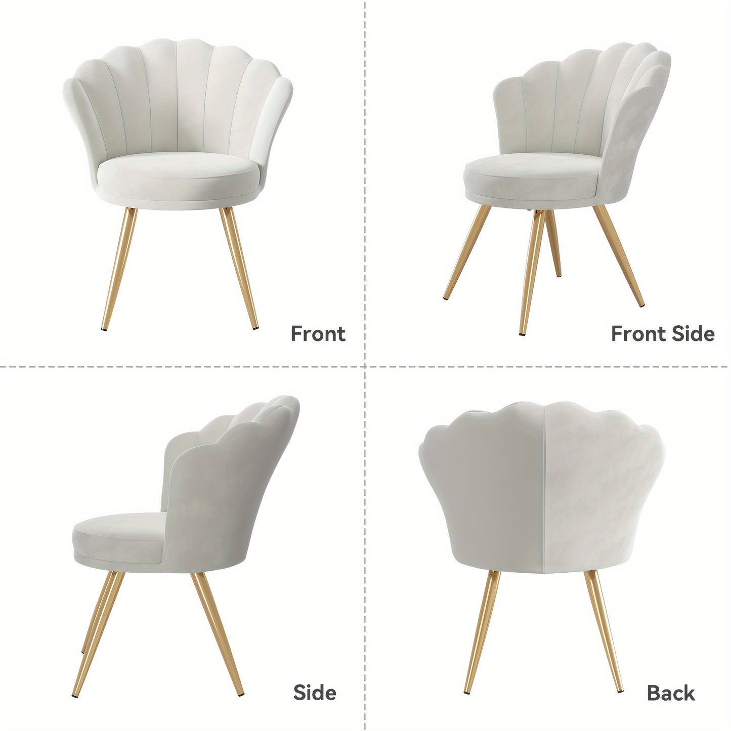 Modern Velvet Accent Chair With Back, Upholstered Vanity Chair For Makeup Room, Makeup Side Chair Desk Chair With Golden Metal Legs For Bedroom Living Room