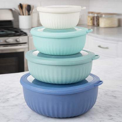4pcs Set Large Capacity Refrigerator Storage Containers, Multi-Purpose Fresh-Keeping Boxes for Meat, Vegetables, and Eggs, Four Different Sizes for Various Foods, Food-Grade Material, Strong Sealing