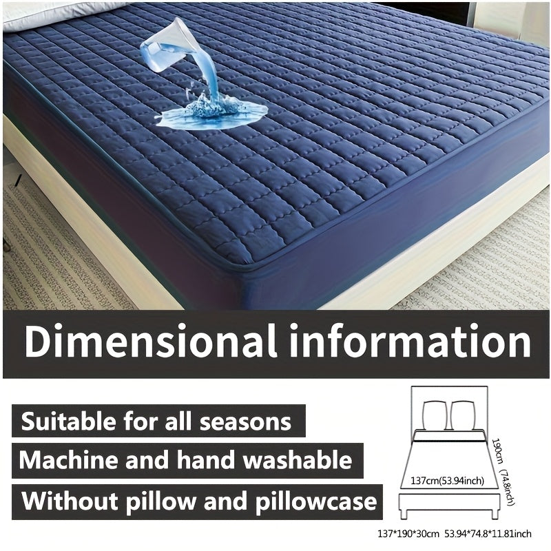1pc Waterproof Mattress Protector Fitted Sheet, Made from High-Quality Materials, Soft, Breathable, And Comfortable. Ideal for RV Additions And Bedding, Suitable for Bedrooms, Guest Rooms, Or Rvs. Usable in All Seasons