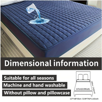 1pc Waterproof Mattress Protector Fitted Sheet, Made from High-Quality Materials, Soft, Breathable, And Comfortable. Ideal for RV Additions And Bedding, Suitable for Bedrooms, Guest Rooms, Or Rvs. Usable in All Seasons
