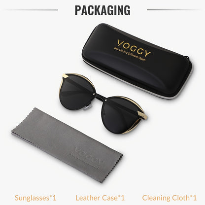 [sunglasses]VOGGY Retro Butterfly Polarized Sunglasses - UV Protection, Metal Frame for Men & Women - Perfect for Driving, Hiking, Cycling, Fishing, Travel & Parties, Gifts