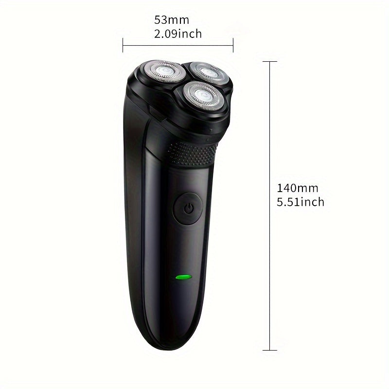 Rechargeable Rotary Men's Shaver – Black or Blue