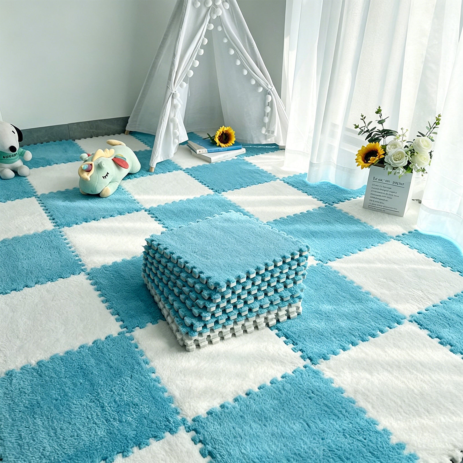 Plush Interlocking Carpet Tiles – 30cm EVA Foam Multipacks