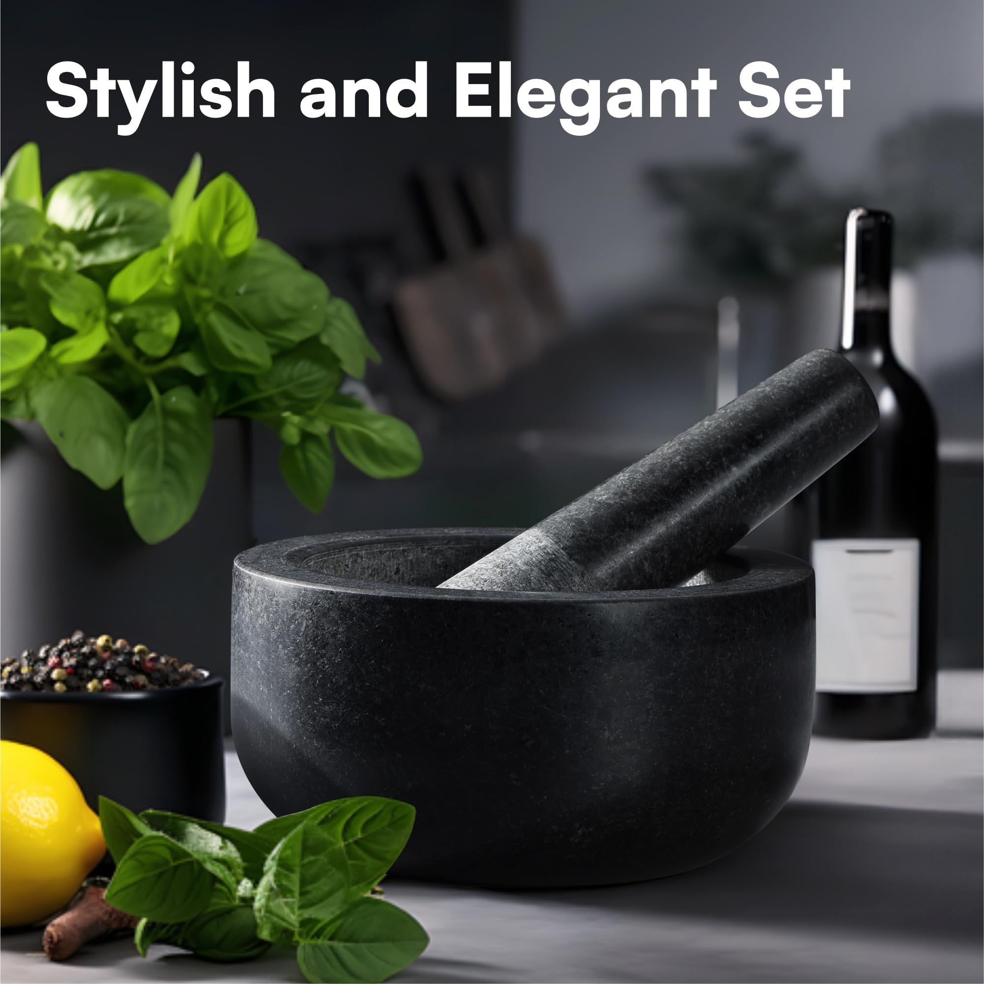 Granite Pestle and Mortar - Large 16cm Set
