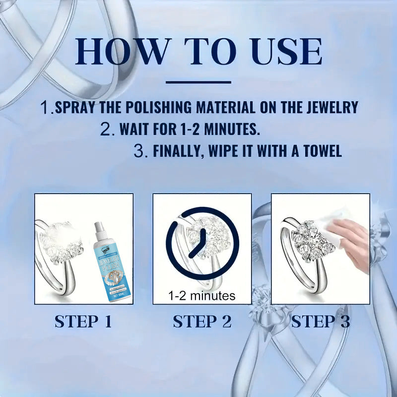 3.38oz Jewelry Oxidation Polish, Metal Polish, Brightening Solution, Effectively Restores and Maintains Shine, Care for Golden and Silvery Bracelets, Necklaces, Suitable for Various Jewelry and Accessory Surfaces, Includes Sponge, Surface Polishing