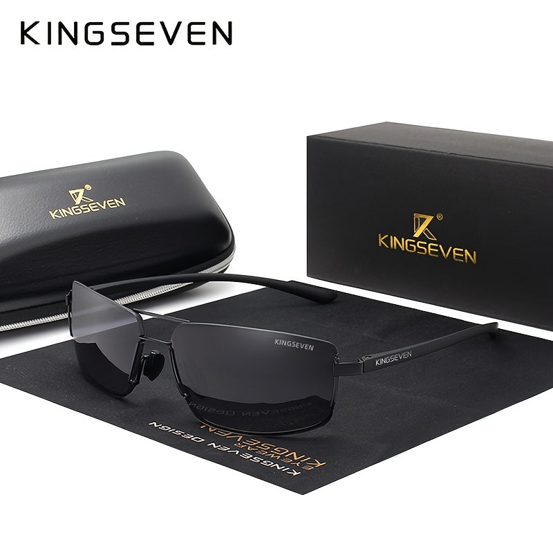 KINGSEVEN Brand Design Classic Square Frame Polarized Glasses for Men Women Driving Eyewear