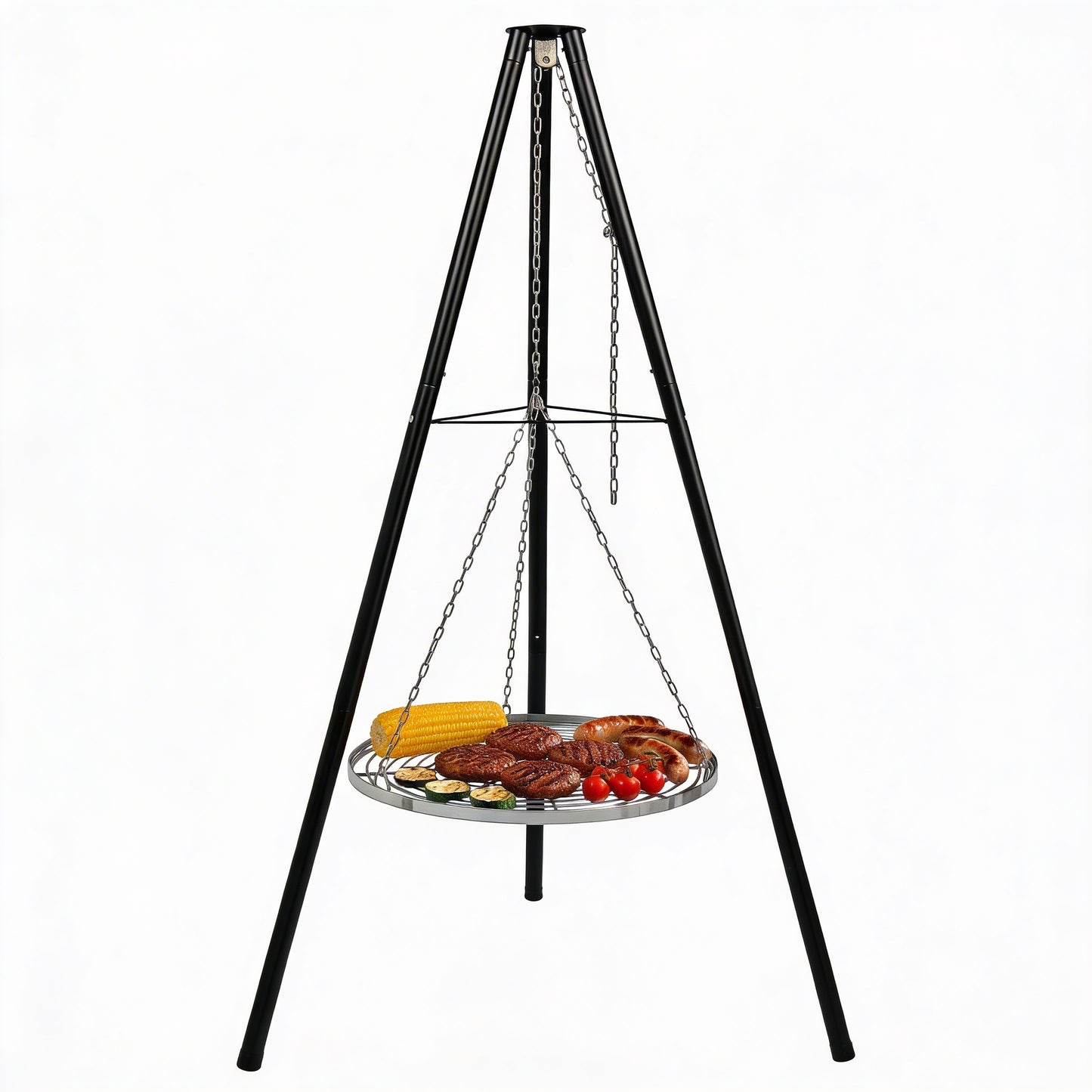 Tripod Outdoor Fire Pit BBQ Round Garden Patio Extra Large Barbecue Grill