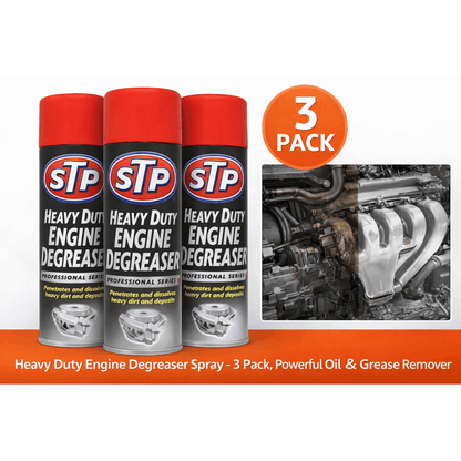 STP Heavy Duty Engine Degreaser Spray 500ml 3 Pack – Car Engine Cleaner Removes Dirt & Grease – Fast Acting Formula