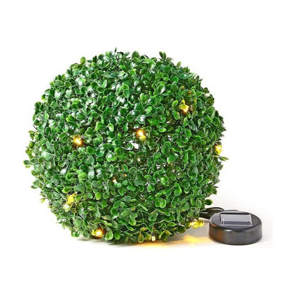 Solalite® 1Pack/4Pack Solar Topiary Balls – 28cm Round Artificial Ball Plants Outdoor with 20 Solar Led Lights, Garden Hanging Balls Sphere Decorative For Wedding, Christmas, Backyard, Balcony, Garden Decor