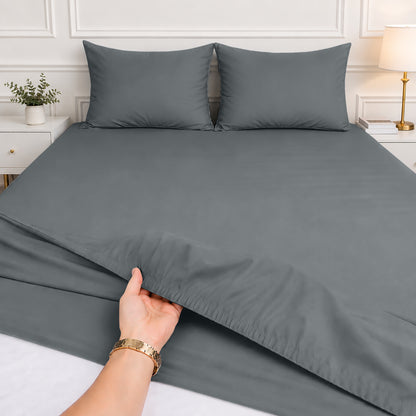 1pc 40CM Extra Deep Fitted Sheet – Soft Comfortable Microfiber Bed Sheet, Durable & Breathable Fabric, All Around Elastic, Wrinkle Resistant, Machine Washable Sheet for Home Bedroom