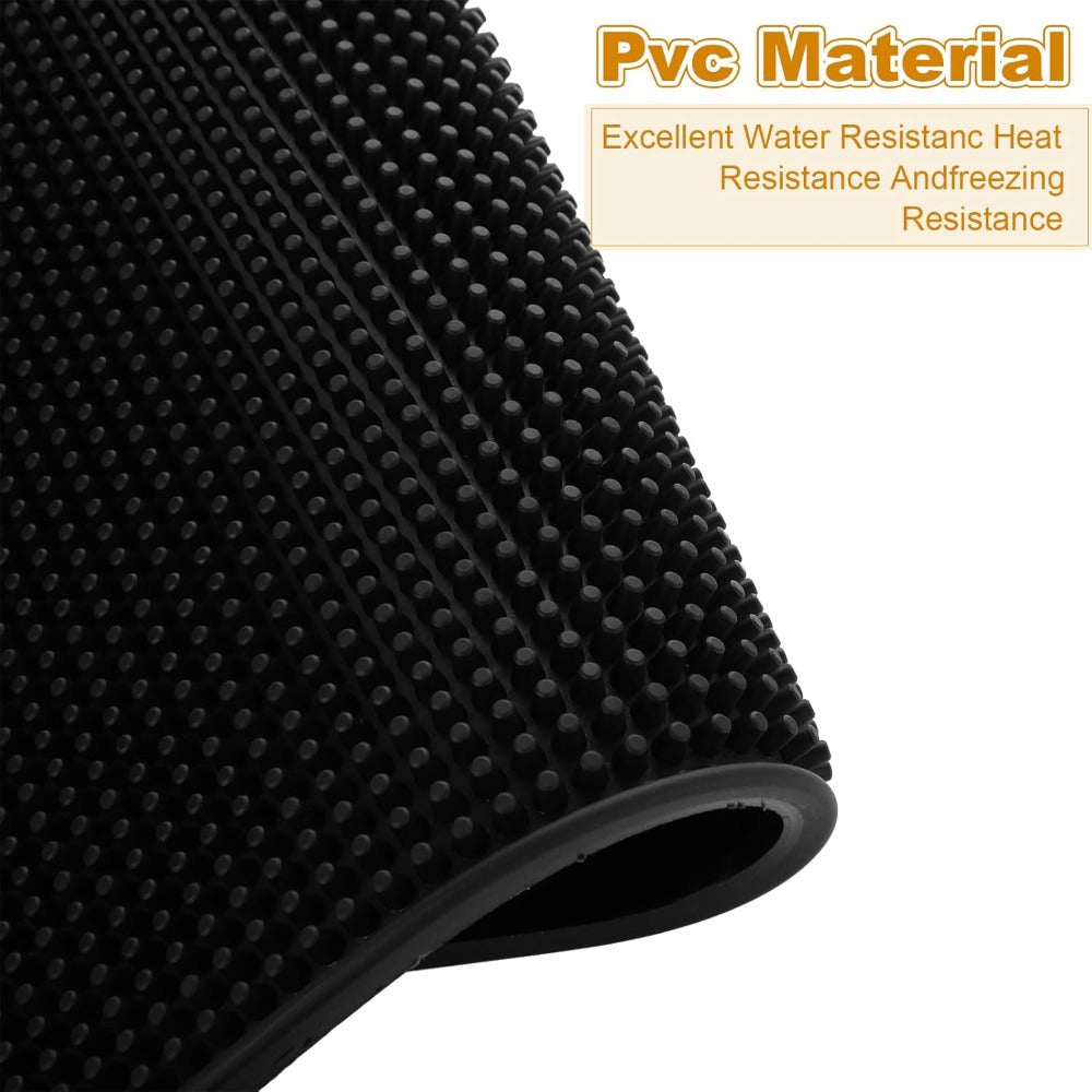Black Silicone Bar Mats - Three-Pack, 18 x 12 Inch