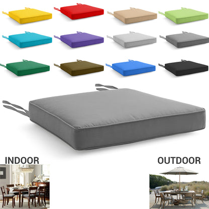 Chair Cushions with Ties for Indoor & Outdoor Use – Comfortable Seat Pads for Dining Chairs, Garden, Patio, Balcony & Café Furniture – Durable Polyester Fabric, Soft Support & Easy Care Design