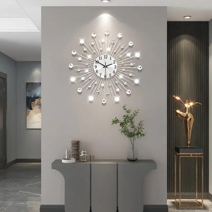 1pc Pendulum Wall Clock, Modern Big Wall Clock Extra Giant Wall Clock Battery Operated, For Kitchen Bedroom Home Dining Room Bathroom Office Decoration 33/45/50CM