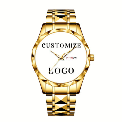 [Customizable Quartz Watch] Customizable Quartz Watch Classic Round Dial Comes with a Beautiful Gift Box And Strap Adjuster Send to Staff Send to Family Send to Friends Send to Girlfriend First Choice Customized Gift Customize Your Favorite Picture