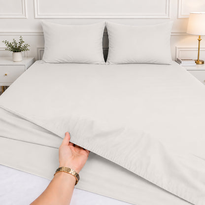 1pc 40CM Extra Deep Fitted Sheet – Soft Comfortable Microfiber Bed Sheet, Durable & Breathable Fabric, All Around Elastic, Wrinkle Resistant, Machine Washable Sheet for Home Bedroom