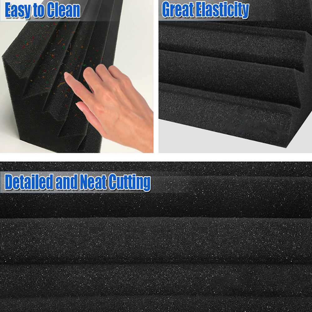 12pcs Sound Absorbing Foam Board, Office/home/recording Room Wall Sound Deadening Board, Bass Sound Deadening Board, Dimensions 12*12*24cm