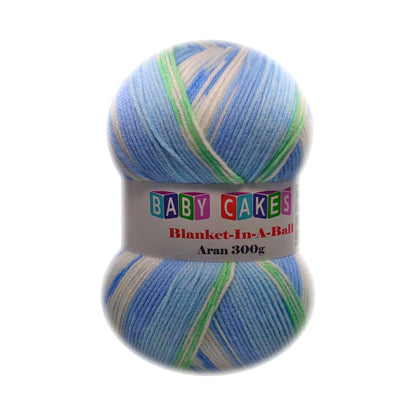 Blanket In A Ball - 300g Ball of 100% Acrylic Aran Yarn - 8 Shades Available - Machine Washable - Perfect for Knitting or Crochet