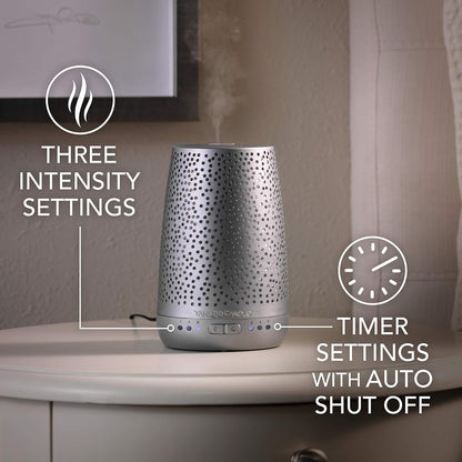 Yankee Candle Sleep Diffuser Starter Kit | Silver | Peaceful Dreams Electric Fragrance Diffuser Refill | Up to 30 Nights of Fragrance | UK Plug