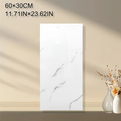 10-20pcs Contemporary Marble Pattern Self-Adhesive Wall Stickers - Waterproof & Oil-Resistan, Glossy Finish, Easy Peel & Stick for Kitchen, Bathroom, Glass, Walls - Removable Modern Home Decor, Bathroom Wall Stickers, Kitchen Decor, Glossy Finish