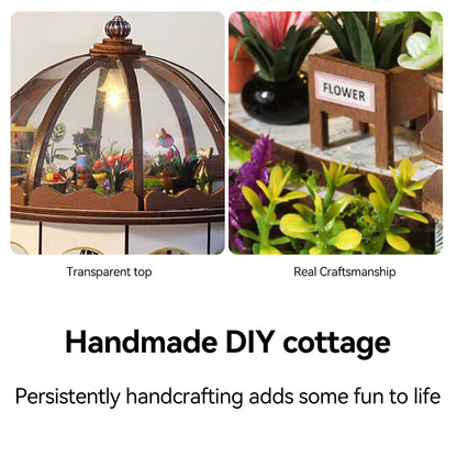 DIY Miniature House Kit, Tiny House Hanging Garden with Furniture, DIY Dollhouse Miniature Kit for Teen, Mini House Building kit, 3D Wooden Craft Mini Model Kit,Birthday Gifts Home Decor