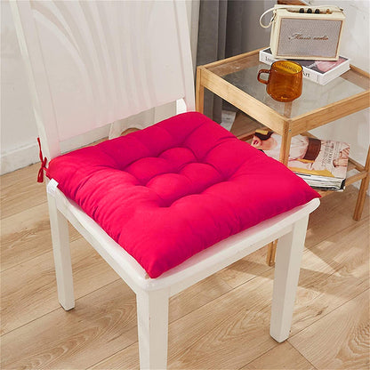4pcs Solid Coloured Chair Cushions - Machine Washable and Durable, with A Knitted Design for Comfort and Support, Suitable for Garden, Dining and Office Chairs 40*40*5 Cm, Multi-colour Choice