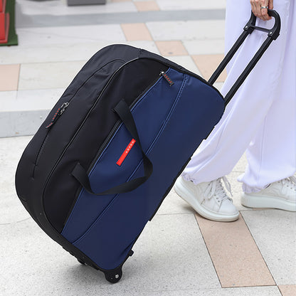 Large Capacity Rolling Travel Bag with Wheels, Lightweight Foldable Luggage Duffel for Weekend Getaways, Business Trips, and Airport Travel, Spacious Carry - on Tote for Packing Essentials