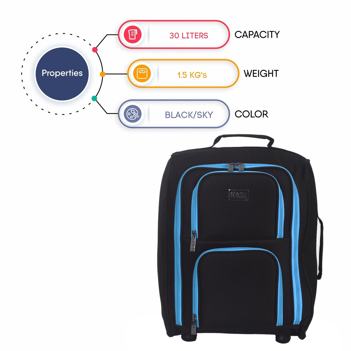 Ryanair Carry On Hand Luggage Suitcase Lightweight Travel Cabin Approved Trolley Bag with Wheels Suit Case Hand Luggage
