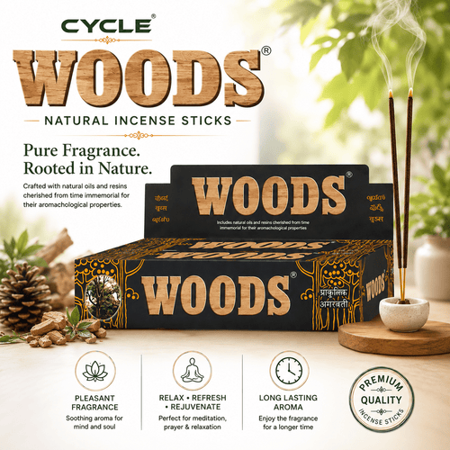 STL Woods Incense Sticks - Pack of (15 X 12) 180 Sticks, Handcrafted in India, Emissions, Made from Natural Ingredients