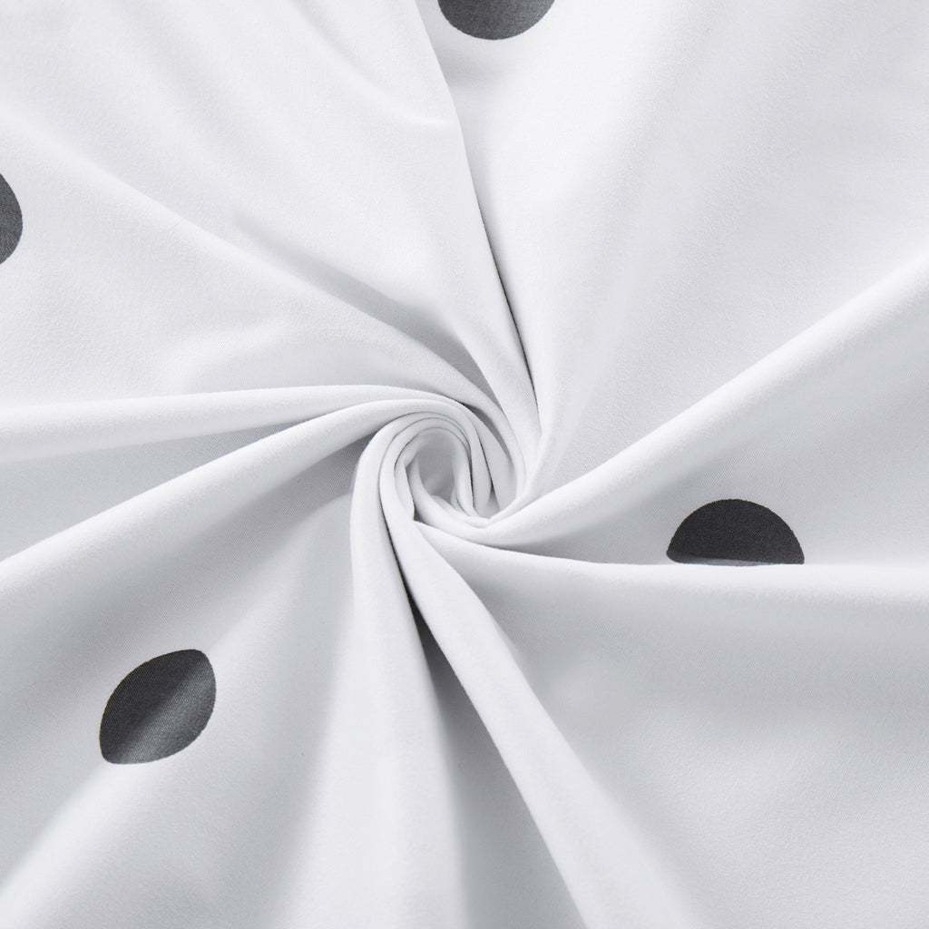 3pcs Polka Dot Printed Reversible Duvet Cover Set - with Pillowcases Soft & Breathable Microfiber, Button Closer, Machine Washable, wrinkle free & Durable – perfect for Bedroom, Guest Room All Sizes Available
