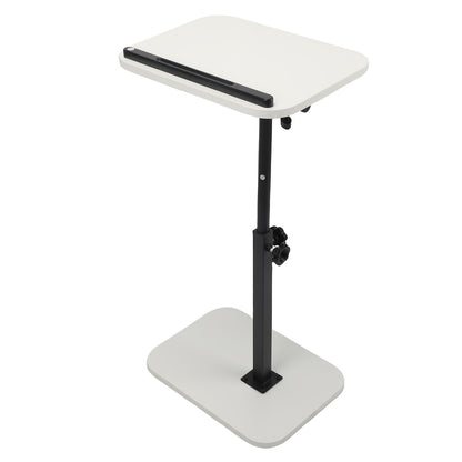 360° Rotating C-Shaped Side Table with Adjustable Height. Compact Stable Laptop Table, Strong Weight Capacity, Built In Storage, Durable Metal Hardwood Adjustable Side Table for Sofa, Bed, Or Bathtub for Home Desk, Coffee Table And Bedside Sofa