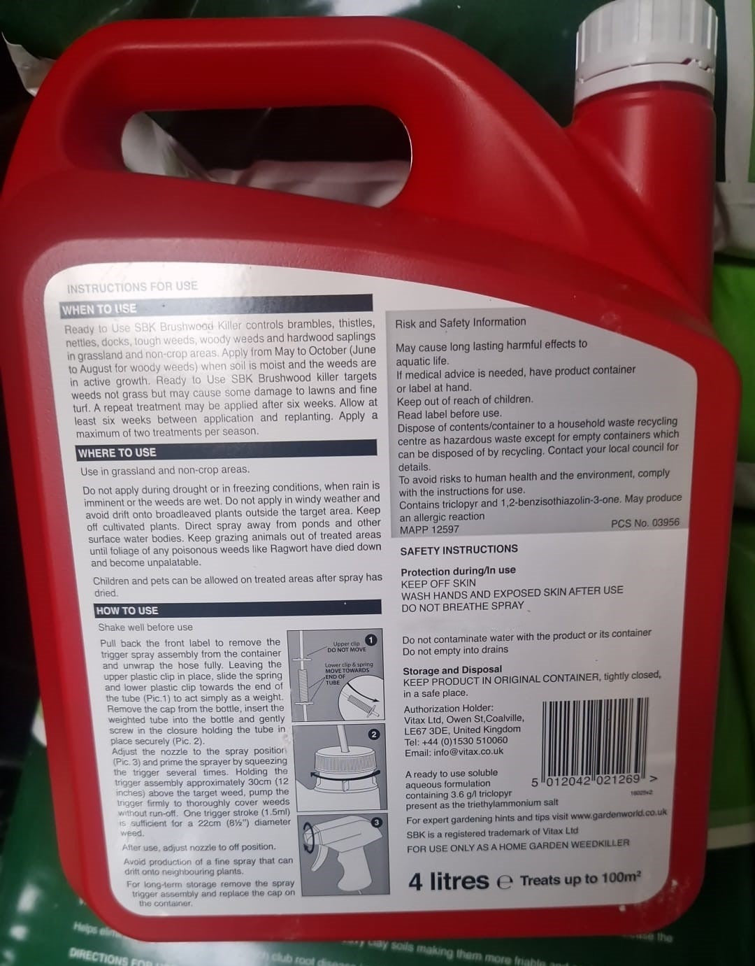 Vitax SBK Brushwood Killer 4 Litre