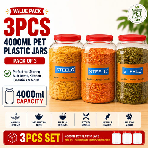 BPA-Free Plastic Jars with Lids – Transparent Round Multi-Purpose Containers, Dishwasher Safe, 50ml to 5000ml, Bulk Packs for Lotions, Creams, Cosmetics, Samples & Storage