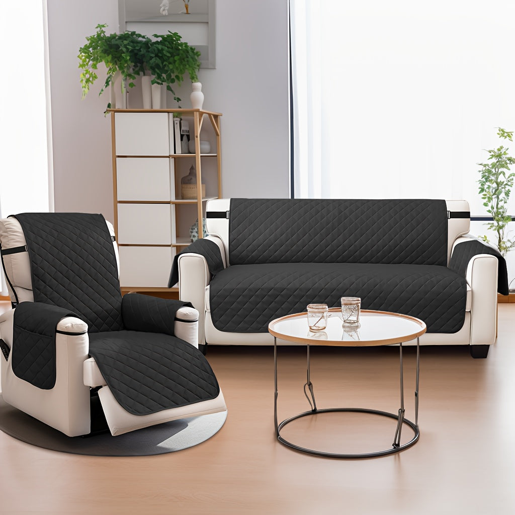 Slipcovers for Sofas, Recliners, And Loveseats, Suitable for 1 to 4 Seaters, Designed to Protect Against Pets And Easy to Wash, Featuring Elastic Straps