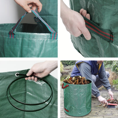 Professional 3pcs Garden Garbage Bags, Vertical Reusable Leaf And Grass Debris Bags, Garden Garbage Bags, Lawn Bags, Heavy-Duty Garden Bags, Compost Bags, Trash Cans, Outdoor Containers, for Loading Fallen Leaves And Garbage.Garbage