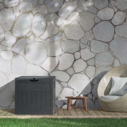 Garden Storage Box 126L, Waterproof Parcel Box Outdoor with Lid, Plastic Storage for Deliveries, Patio Cushions, Garden Tools