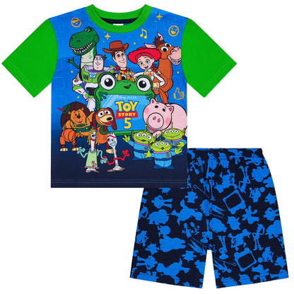 Disney Toy Story Boys Pyjamas, Kids Short Summer PJs Set, Buzz Lightyear Woody Rex Toy Story Nightwear Toddler Pyjama Set Ages 18 Months to 7 Years