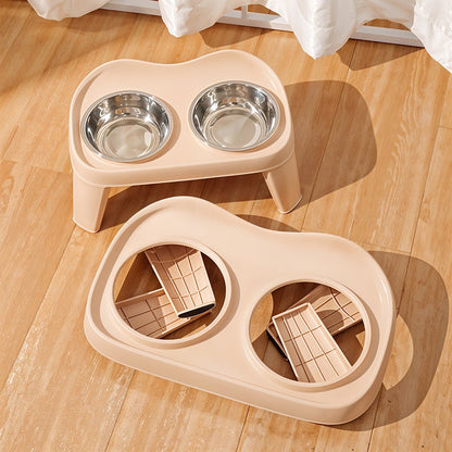 Raised Dog Feeding Station with 2 Stainless Steel Bowls – Adjustable Height Elevated Dog Bowl Stand, Non-Slip Base, Ideal for Large Dogs & Joint Support