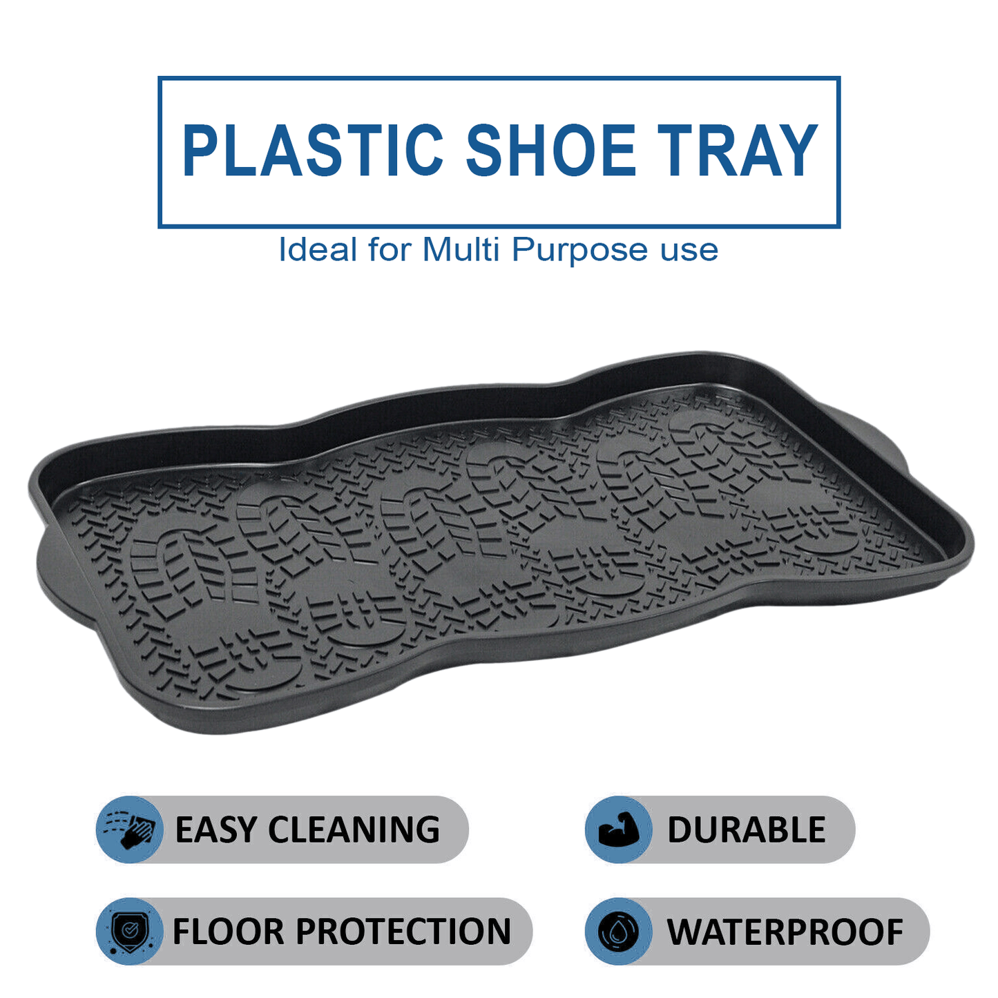 Shoes Tray, Boot Plastic Tray, Multipurpose Non Slip Design Foot Bath Tray, Shoe Drip Tray for Rain Boots, Waterproof Drip Trays Indoor & Outdoor/Garden