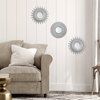 three-piece sunburst wall mirror set — feature detail 11