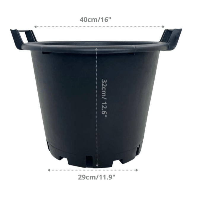 11 x Heavy Duty 30L Large Plant Pots Garden Potato Containers Buckets (Pack of 11) 30 Litre Plastic Planters for Outdoor Plants - Large Planter Pots for Gardens - Flowers, Vegetables & Trees