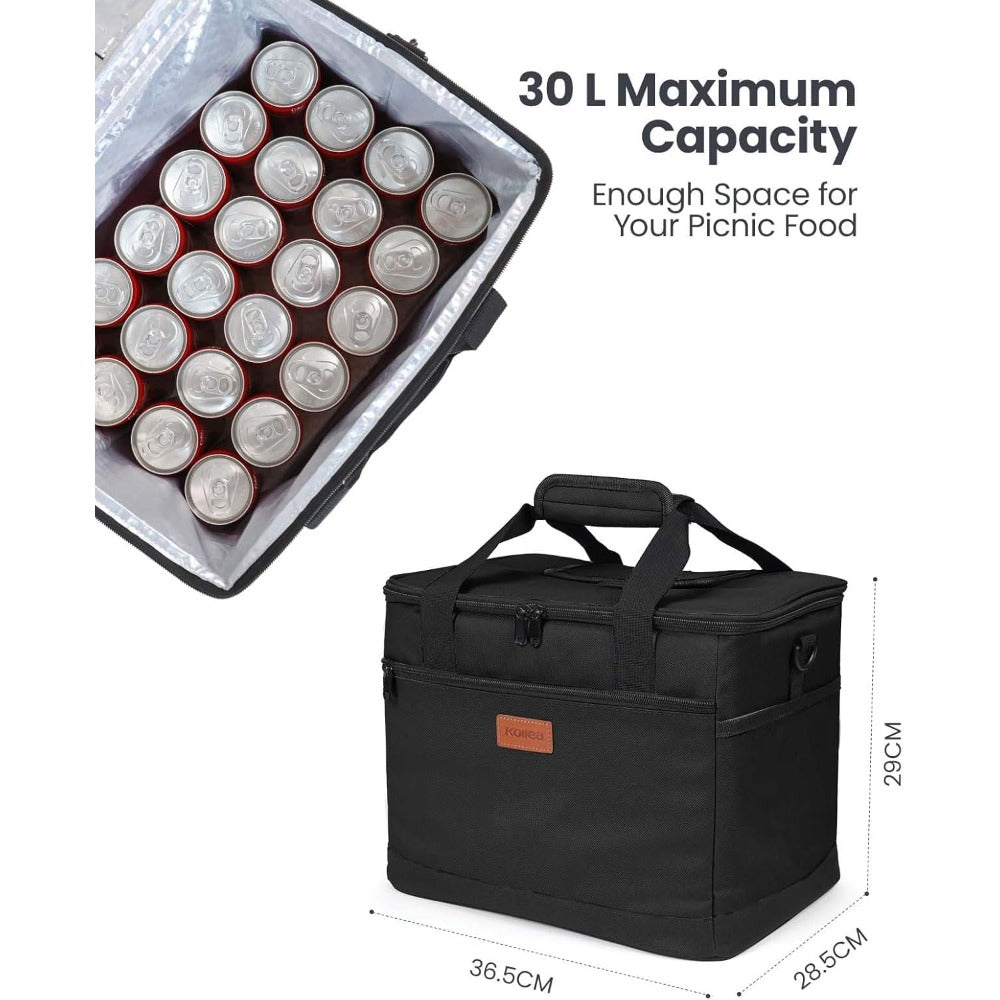 30L Large Capacity Insulated Lunch Bag – Leak-Proof And Cold-Keeping Bag – Perfect for Camping, Picnics, Barbecues, Travel, And Work.