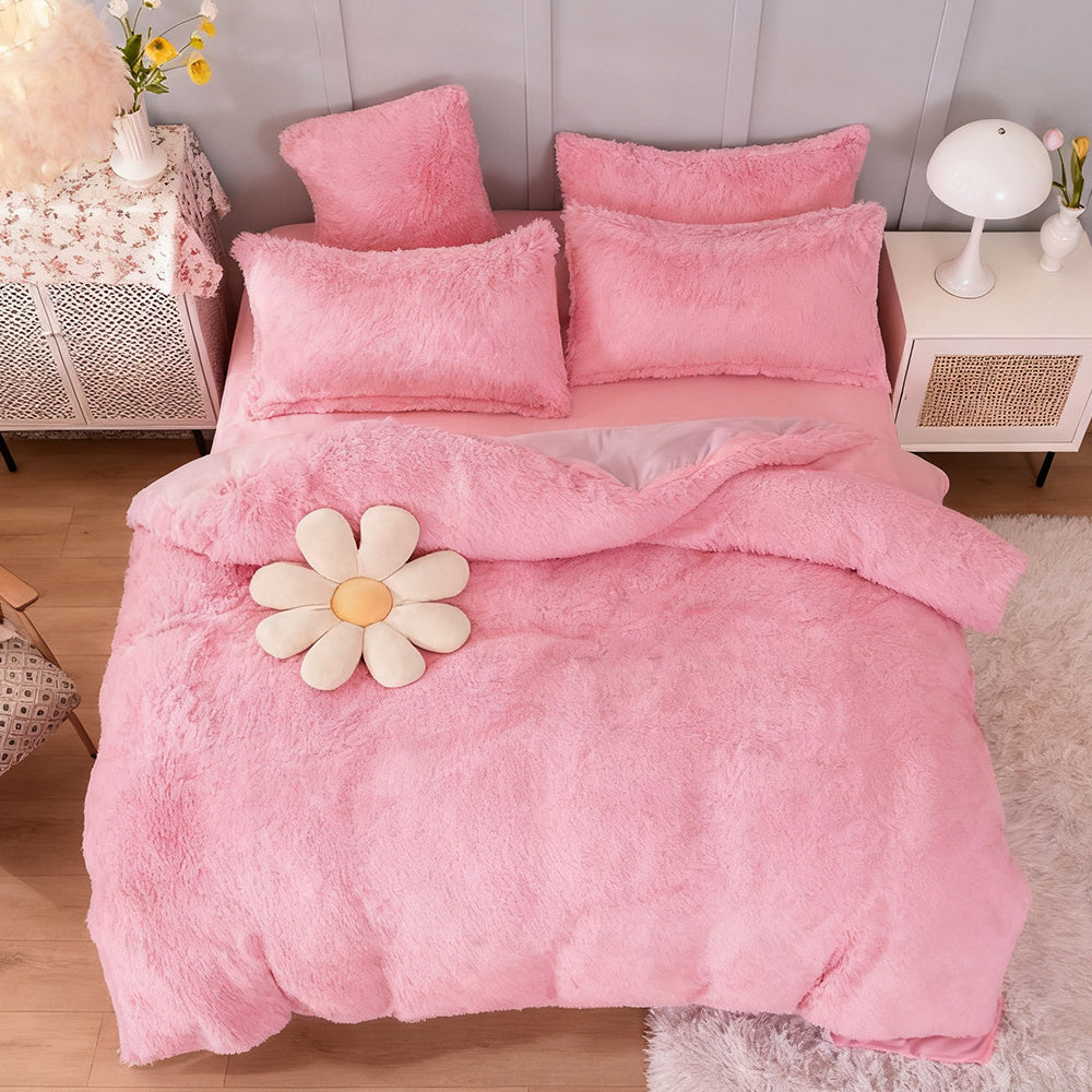 Plush Fleece Duvet Cover Set – Single to Super King