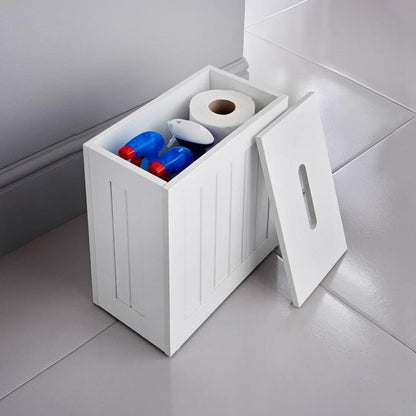 White Toilet Cleaning Product Storage Tidy Box Unit Bathroom UNIT TIDY Case Holder