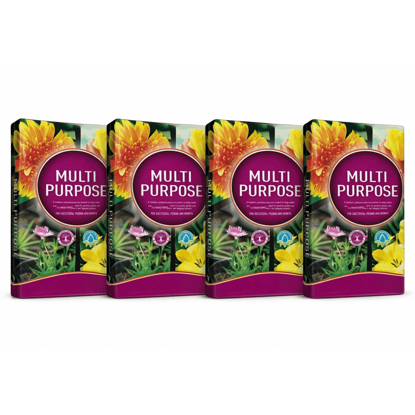 4x Growmoor Multi Purpose Compost 5L All Purpose Potting Soil for Flowers, Plants, Vegetables & Seedlings Indoor & Outdoor Gardening Soil Mix